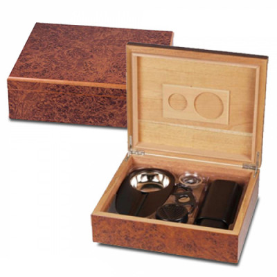 Bookwill Humidor Giftset - Burley 260x225x085mm