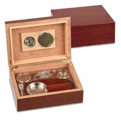 Bookwill Humidor Giftset - Mahonie 240x180x81mm