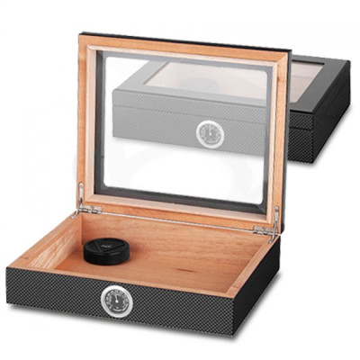 Humidor Bookwill Horeca Carbon / glas / 260x220x67mm