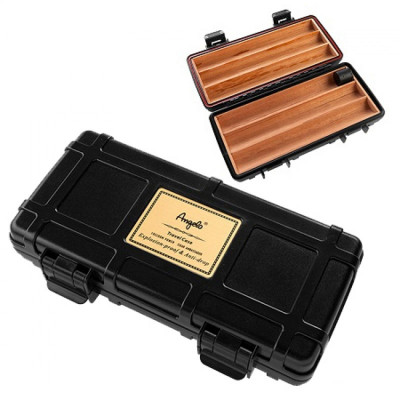 Humidor Travel- Kunststof - Zwart - 220x95x40mm