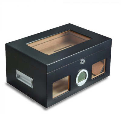 Humidor Bookwill - Zwart - dig.meter- 370x245x178mm