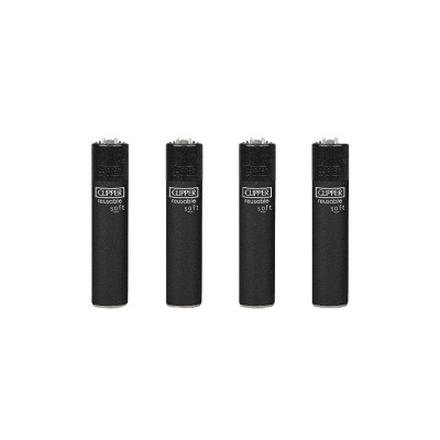 Clipper Micro - Vuursteen aansteker - Black Soft Touch - Display (48-stuks)