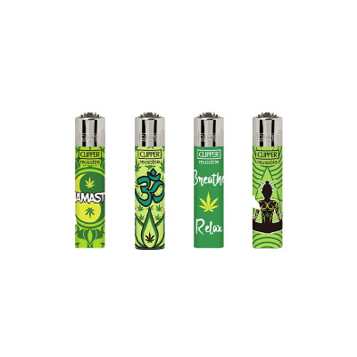 Clipper Micro - Vuursteen aansteker - Weed Yoga - Display (48-stuks)