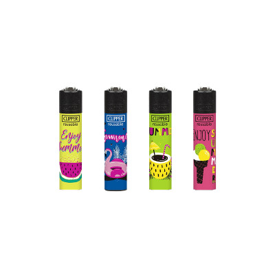 Clipper Micro - Vuursteen aansteker - Enjoy Summer 3 + BW - Display (48-stuks)