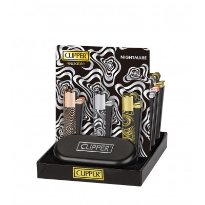 Clipper - Metal aansteker - Psychodelic Nightmare - Display (12-stuks)