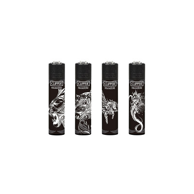 Clipper - Vuursteen aansteker - Tribal Ink - Display (48-stuks)