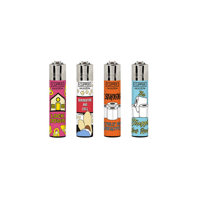 Clipper - Vuursteen aansteker - Quarantine Mood - Display (48-stuks)