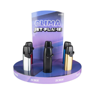 Zorr - JetFlame aansteker - Clima Metallic - Display (6-stuks) 