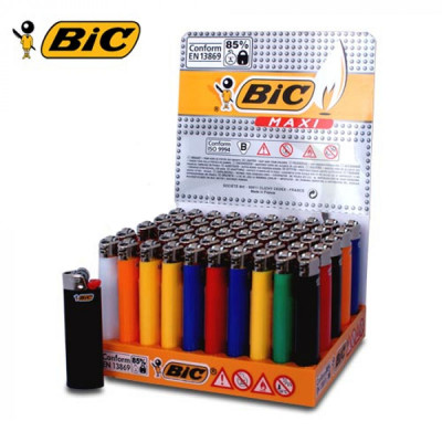 BIC Maxi J26- Wegwerp vuursteen - Display (50-stuks)