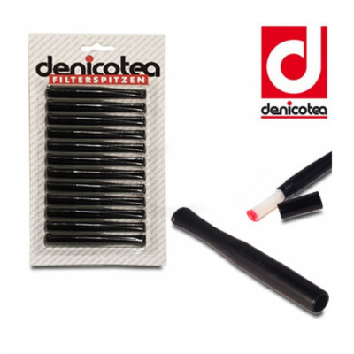 Denicotea - Sigarettenpijpje - Standaard - Zwart - Display (12-stuks)