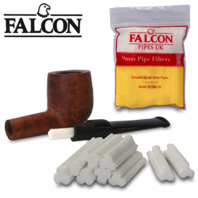 Falcon - Pijpfilters - 9mm - 25 Stuks per pakje - Display (6-pakjes)