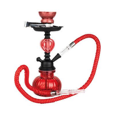 Hookah - Waterpijp set (1-slang) - Rood - 25cm