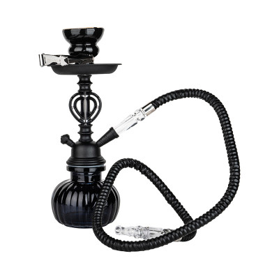 Hookah - Waterpijp set (1-slang) - Zwart - 25cm