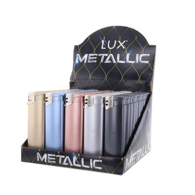 Lux - Wegwerp Piezo - Metallic - Display (50-stuks)