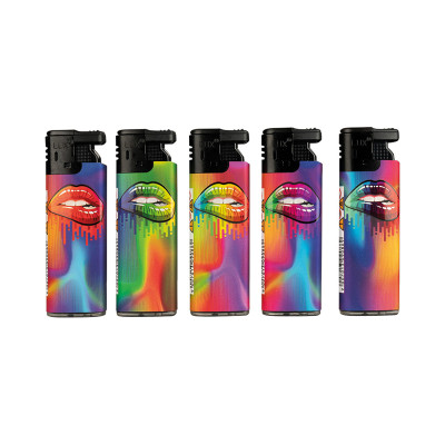 Lux - Turbo aansteker - Lips - Display (50-stuks)