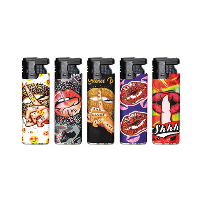 Lux - Turbo aansteker - Lips Rubber - Display (50-stuks)
