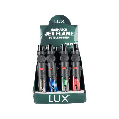 Lux - Torch - JetFlame aansteker - Twist Transparant - Display (20-stuks)