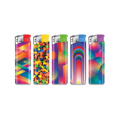 Lux - Wegwerp aansteker - Colored Design - Display (50-stuks)