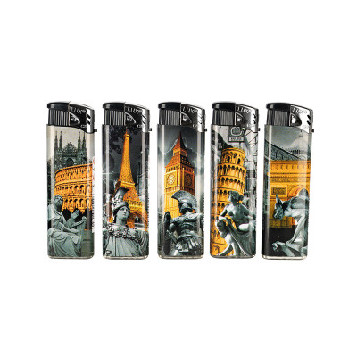 Lux - Wegwerp aansteker - Landmark Building - Display (50-stuks)